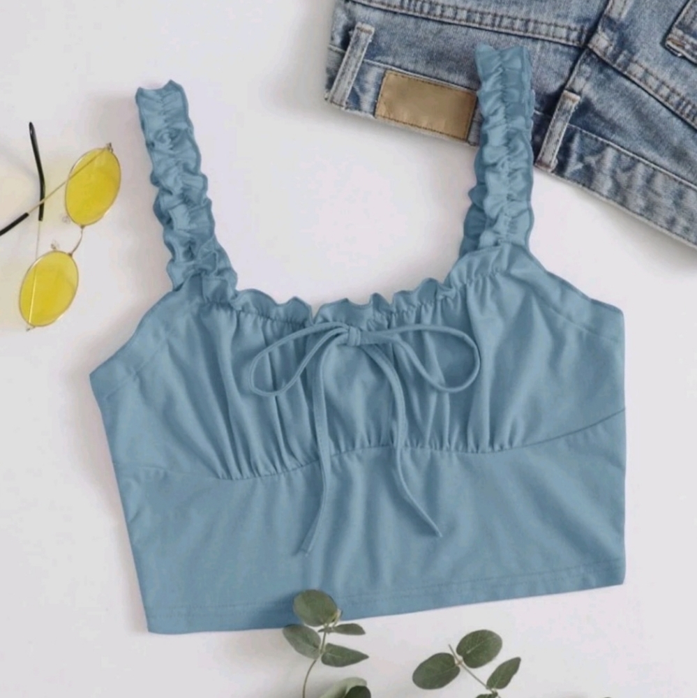 Cropped Ruched Top